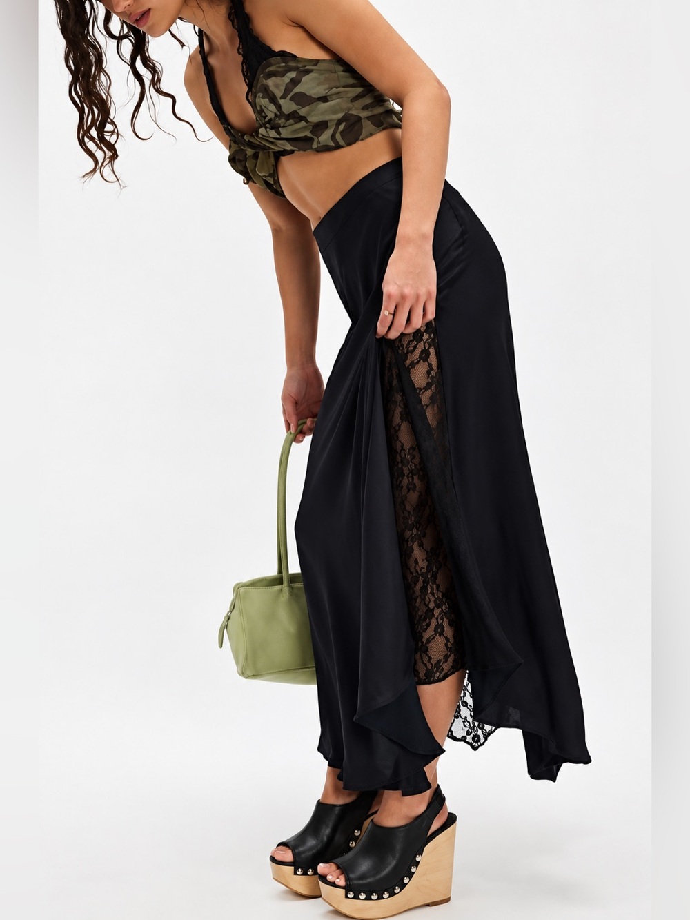 Free People| ‘Make You Mine’ Lace Maxi Slip Skirt